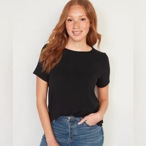 Old Navy Luxe Crewneck Tshirt Black Large